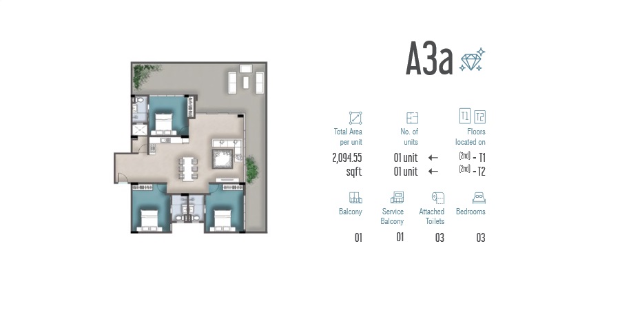 3 Room Apartment A3a